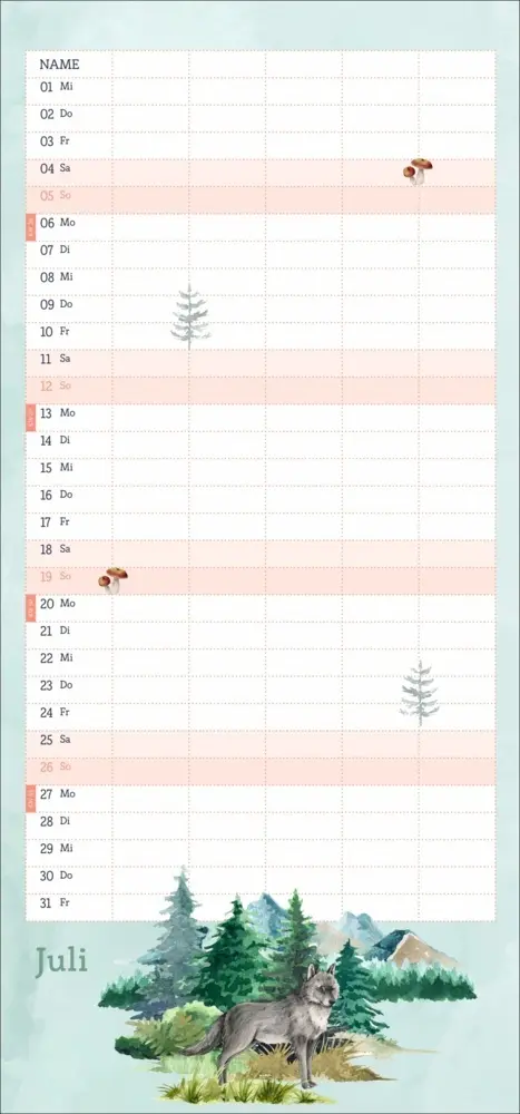 Bild: 9783756414246 | tm Tiere des Waldes Familienplaner 2026 | Kalender | 13 S. | Deutsch