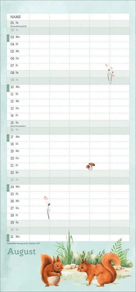 Bild: 9783756414246 | tm Tiere des Waldes Familienplaner 2026 | Kalender | 13 S. | Deutsch