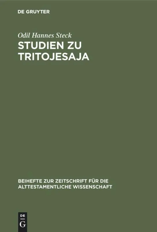 Cover: 9783110134346 | Studien zu Tritojesaja | Odil Hannes Steck | Buch | XIV | Deutsch