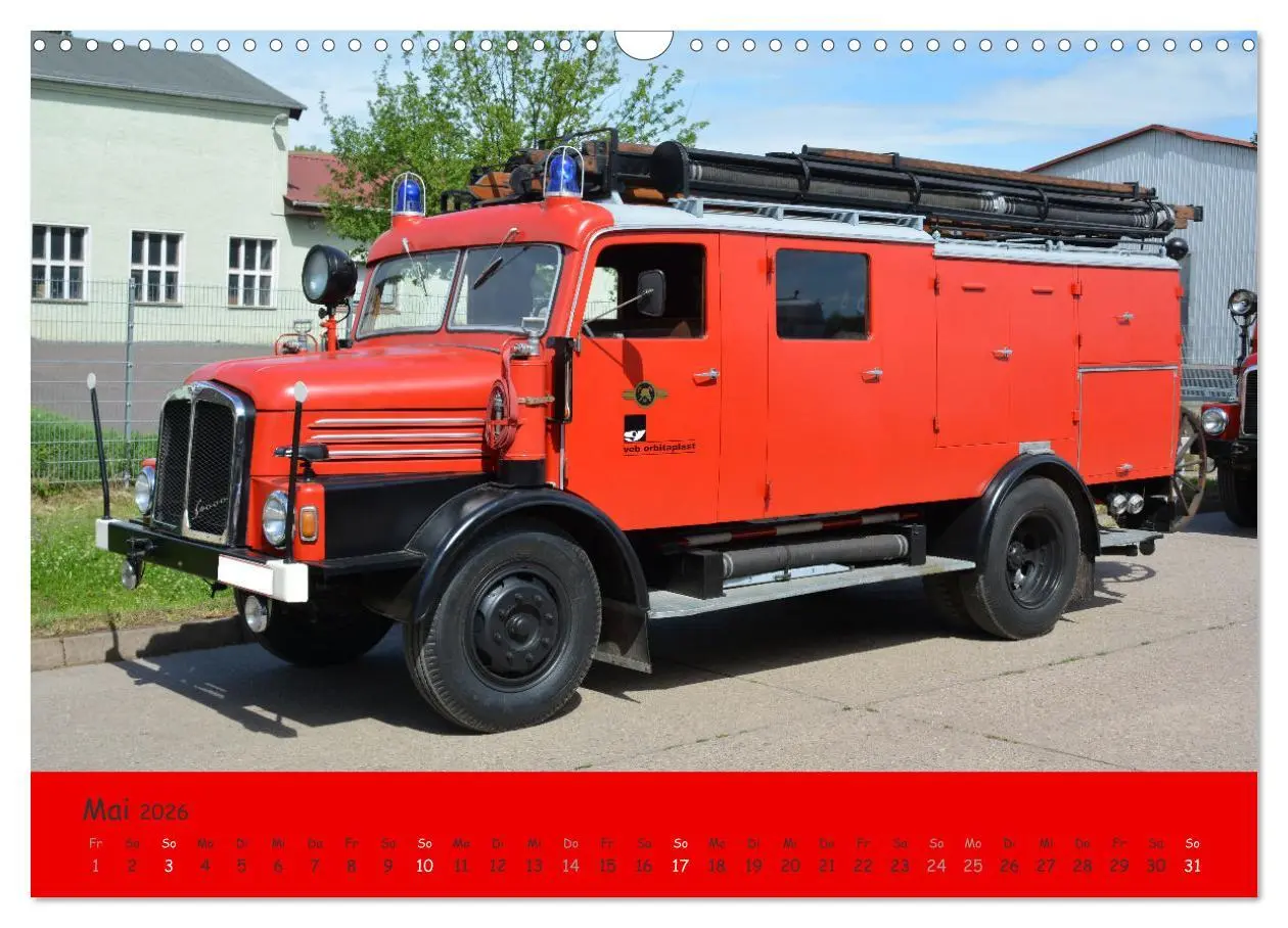Bild: 9783457354346 | DDR Feuerwehr Klassiker (Wandkalender 2026 DIN A3 quer), CALVENDO...