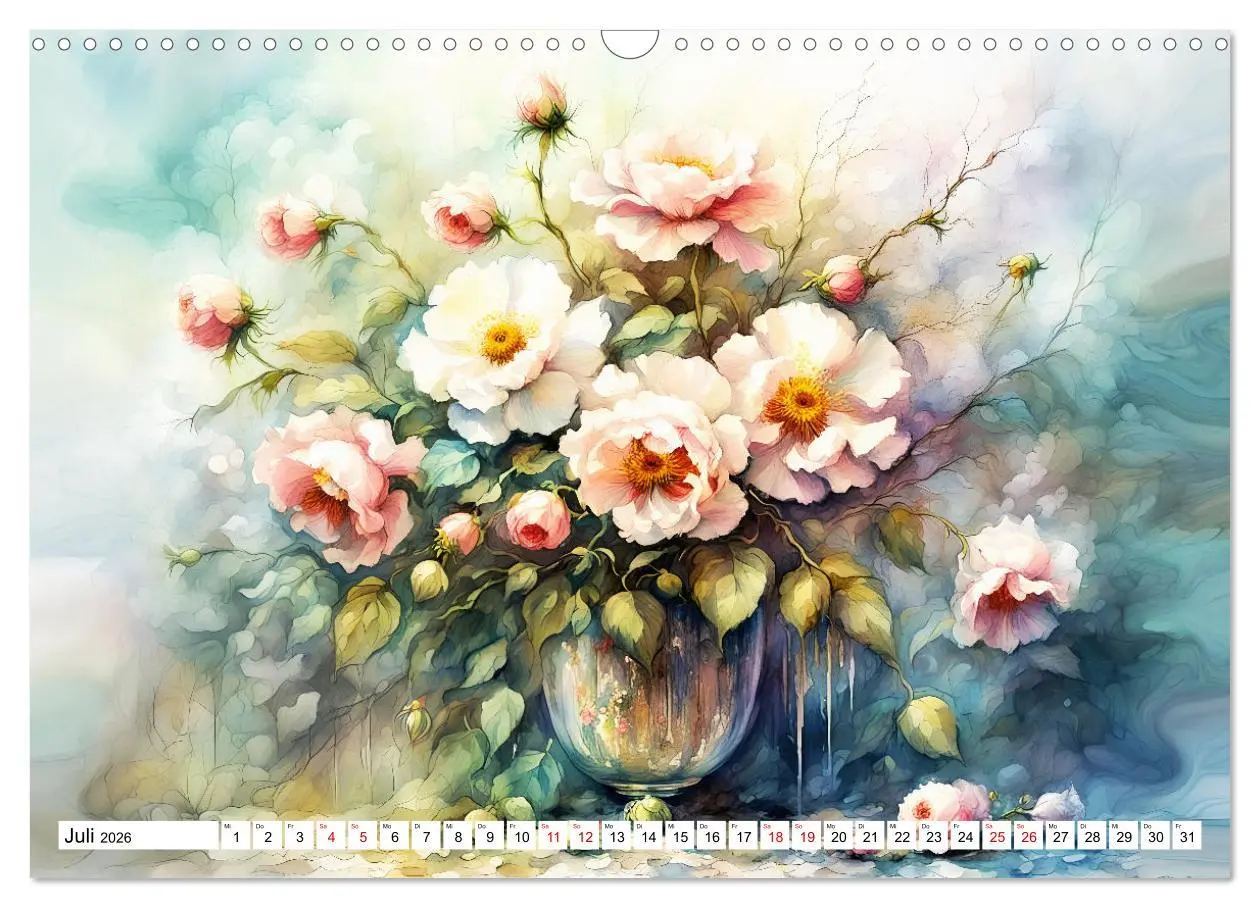 Bild: 9783457424346 | Blumenbuketts (Wandkalender 2026 DIN A3 quer), CALVENDO Monatskalender
