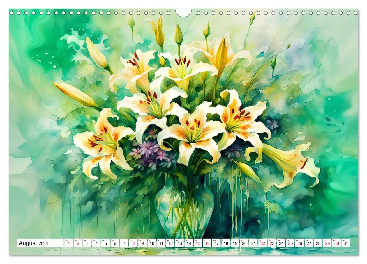 Bild: 9783457424346 | Blumenbuketts (Wandkalender 2026 DIN A3 quer), CALVENDO Monatskalender