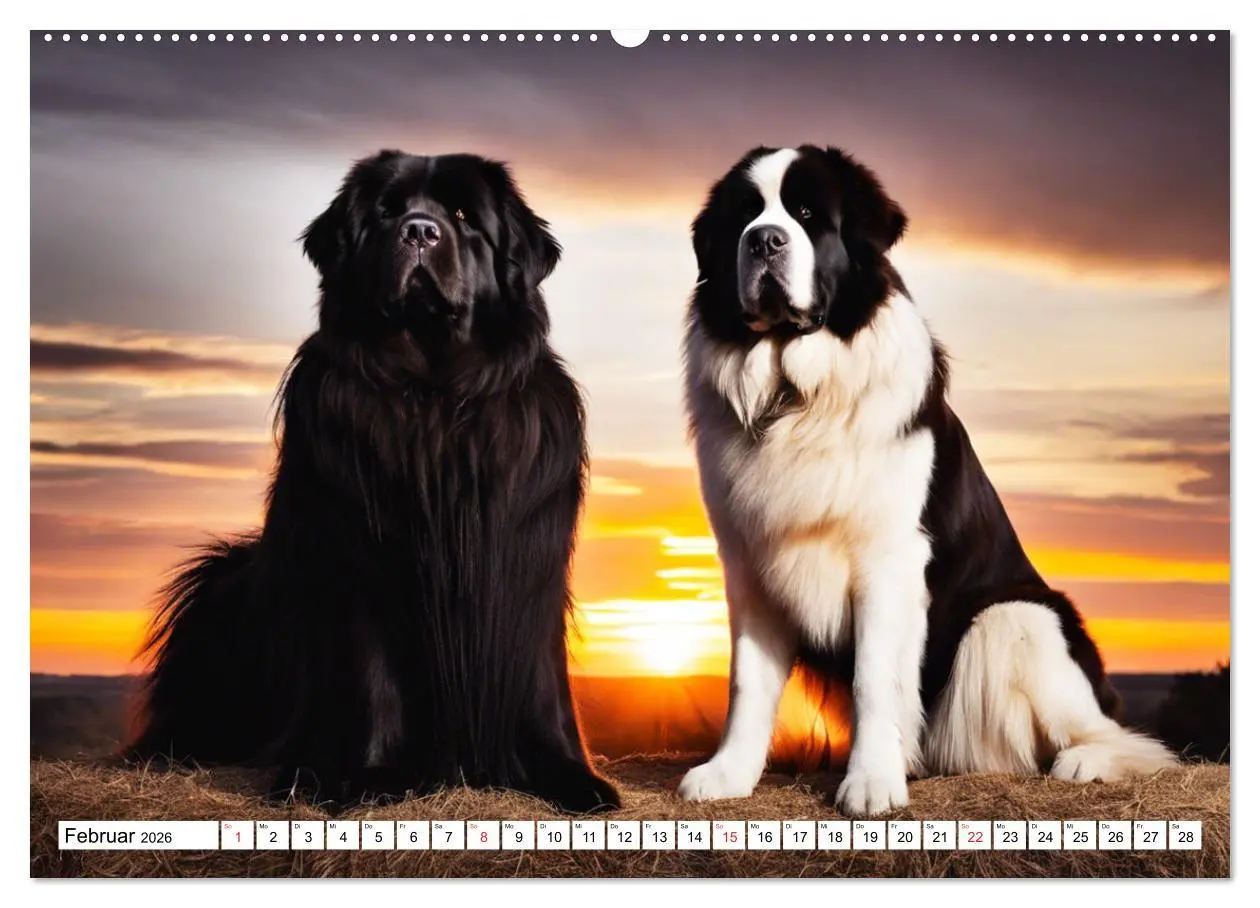 Bild: 9783457734346 | Neufundländer - Liebenswerte Bären (Wandkalender 2026 DIN A2 quer),...