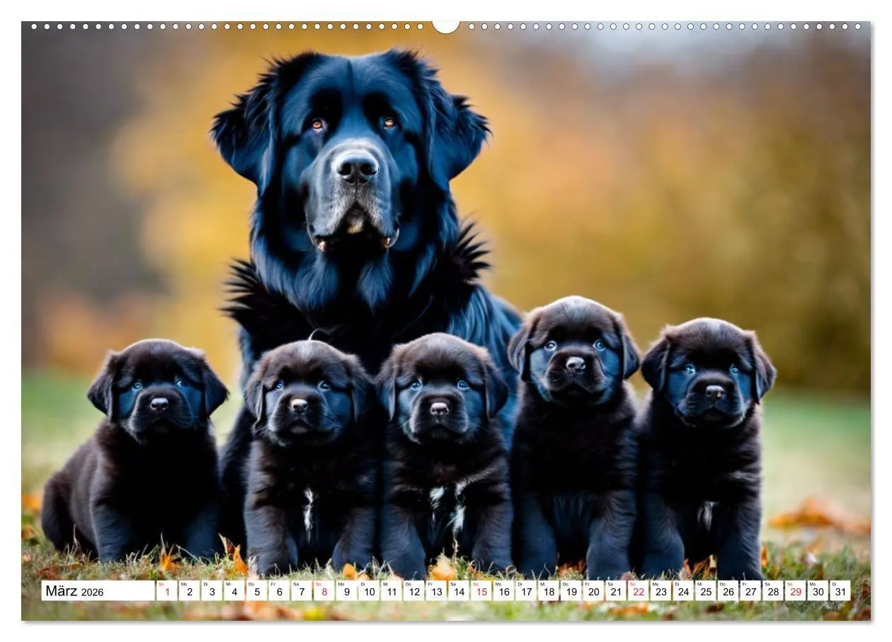 Bild: 9783457734346 | Neufundländer - Liebenswerte Bären (Wandkalender 2026 DIN A2 quer),...