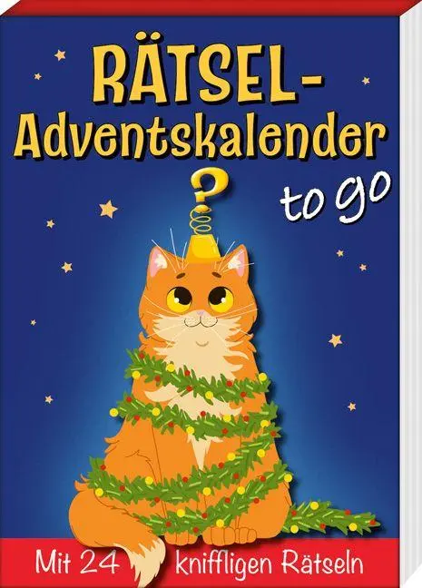 Cover: 9783780614346 | Rätseladventskalender to go 9 | Mit 24 kniffligen Rätseln | Schwarz