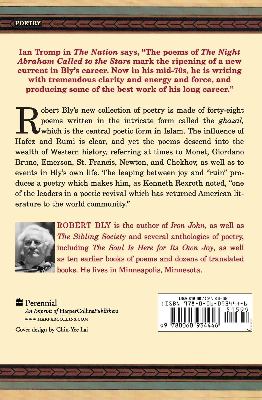Rückseite: 9780060934446 | Night Abraham Called to the Stars, The | Robert Bly | Taschenbuch