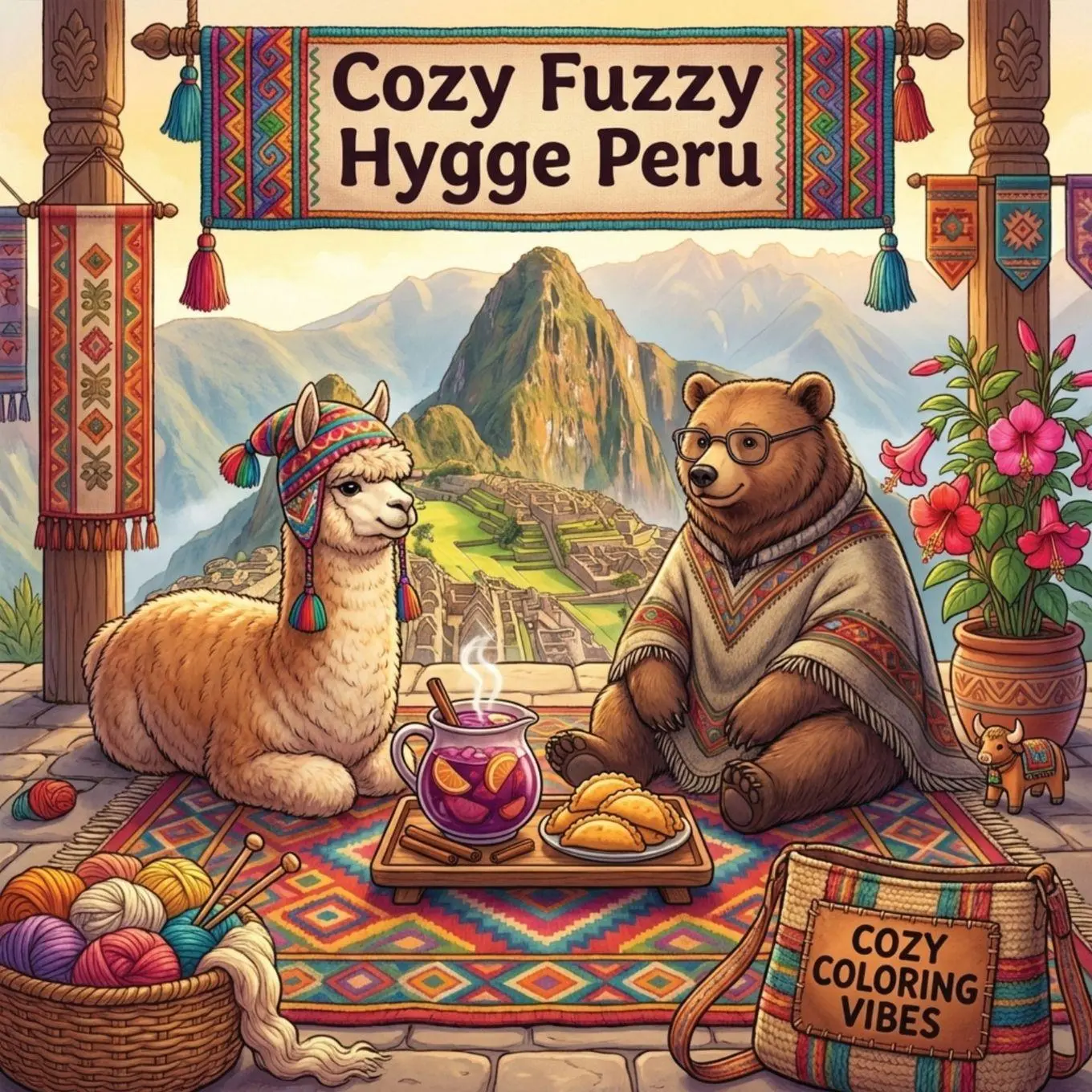 Cover: 9781965964446 | Cozy Fuzzy Hygge Peru | Cozy Coloring Vibes | Taschenbuch | Englisch