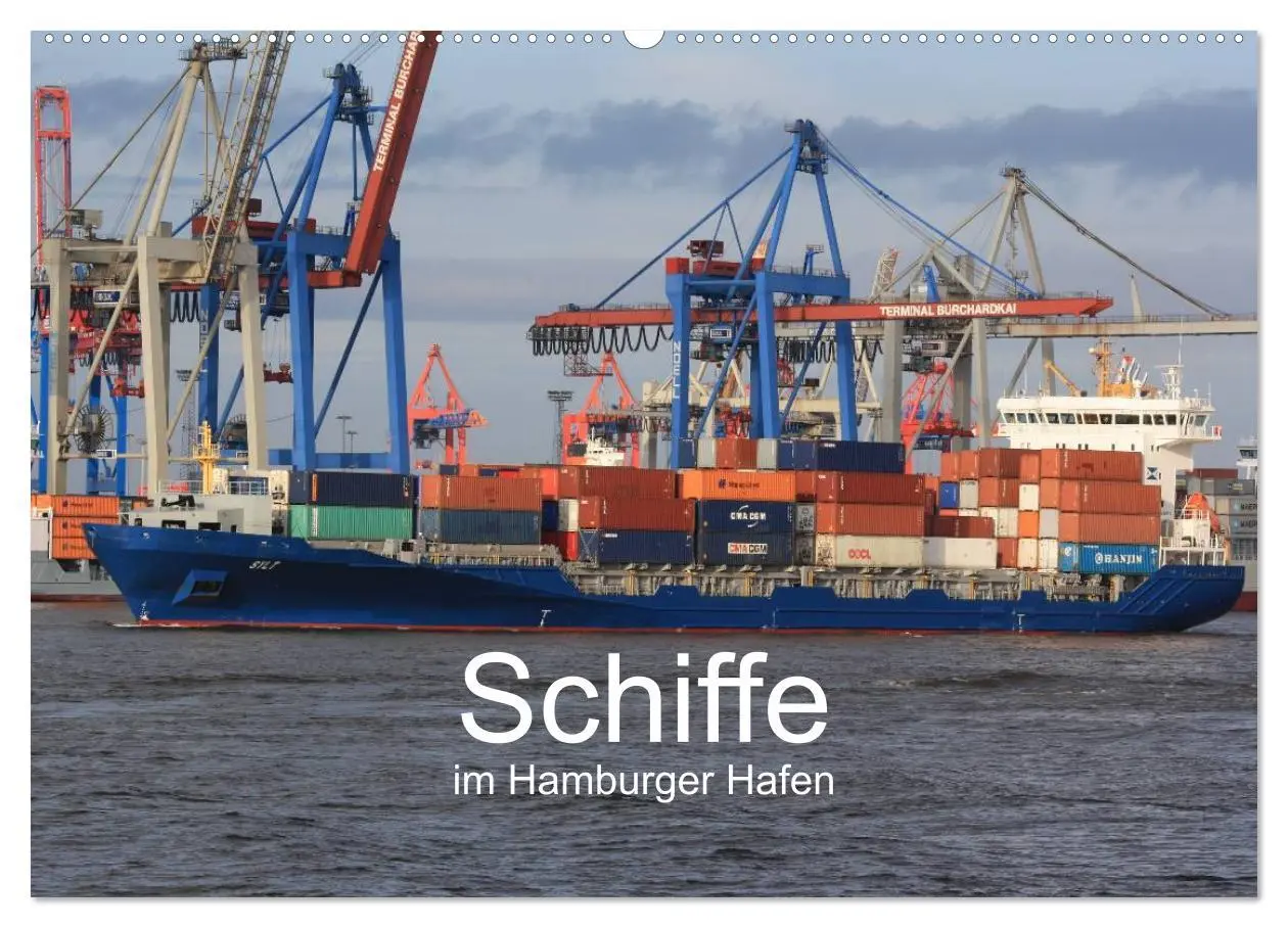 Cover: 9783516124446 | Schiffe im Hamburger Hafen (Wandkalender 2026 DIN A2 quer),...