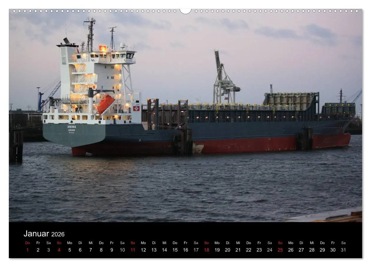 Bild: 9783516124446 | Schiffe im Hamburger Hafen (Wandkalender 2026 DIN A2 quer),...