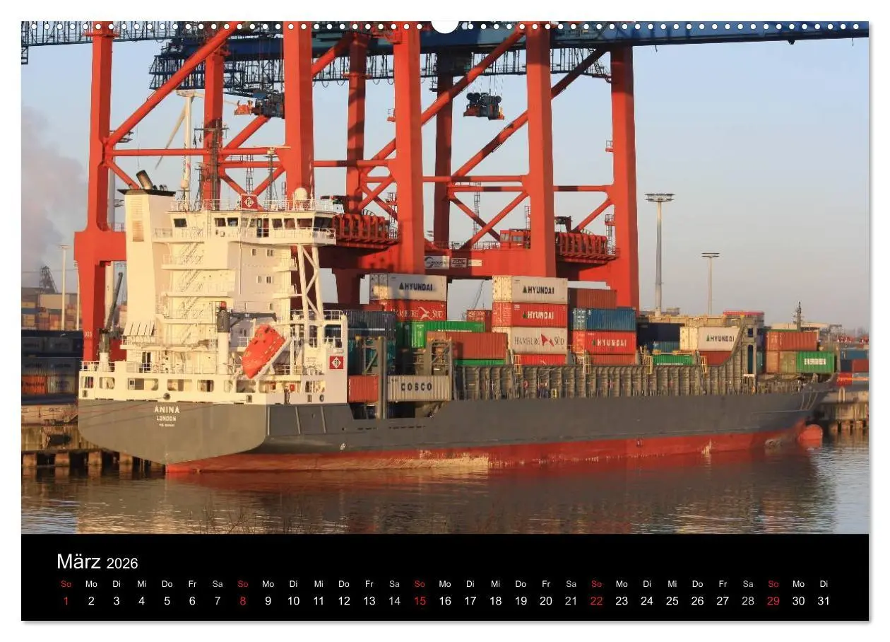 Bild: 9783516124446 | Schiffe im Hamburger Hafen (Wandkalender 2026 DIN A2 quer),...