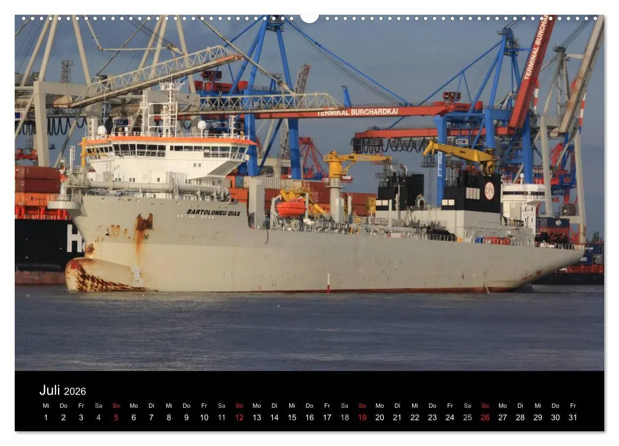 Bild: 9783516124446 | Schiffe im Hamburger Hafen (Wandkalender 2026 DIN A2 quer),...