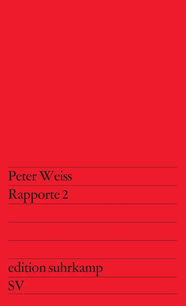 Cover: 9783518104446 | Rapporte 2 | Peter Weiss | Taschenbuch | edition suhrkamp | 153 S.