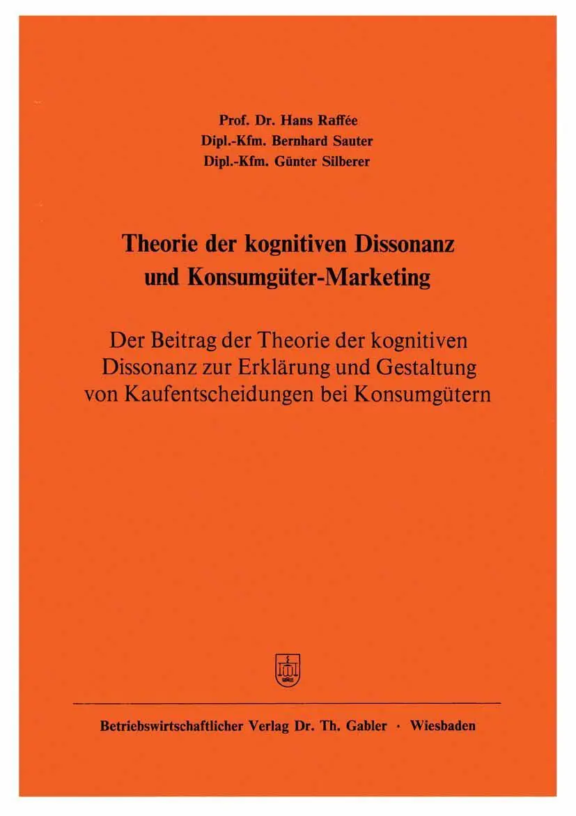 Cover: 9783409364546 | Theorie der kognitiven Dissonanz und Konsumgüter-Marketing | Buch