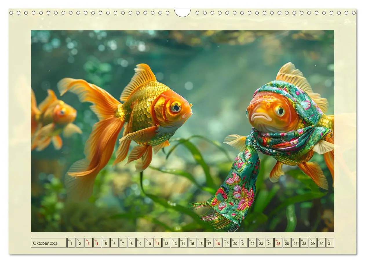 Bild: 9783457404546 | Fashion-Fisch. Die lustige Welt der Unterwasser-Mode (Wandkalender...