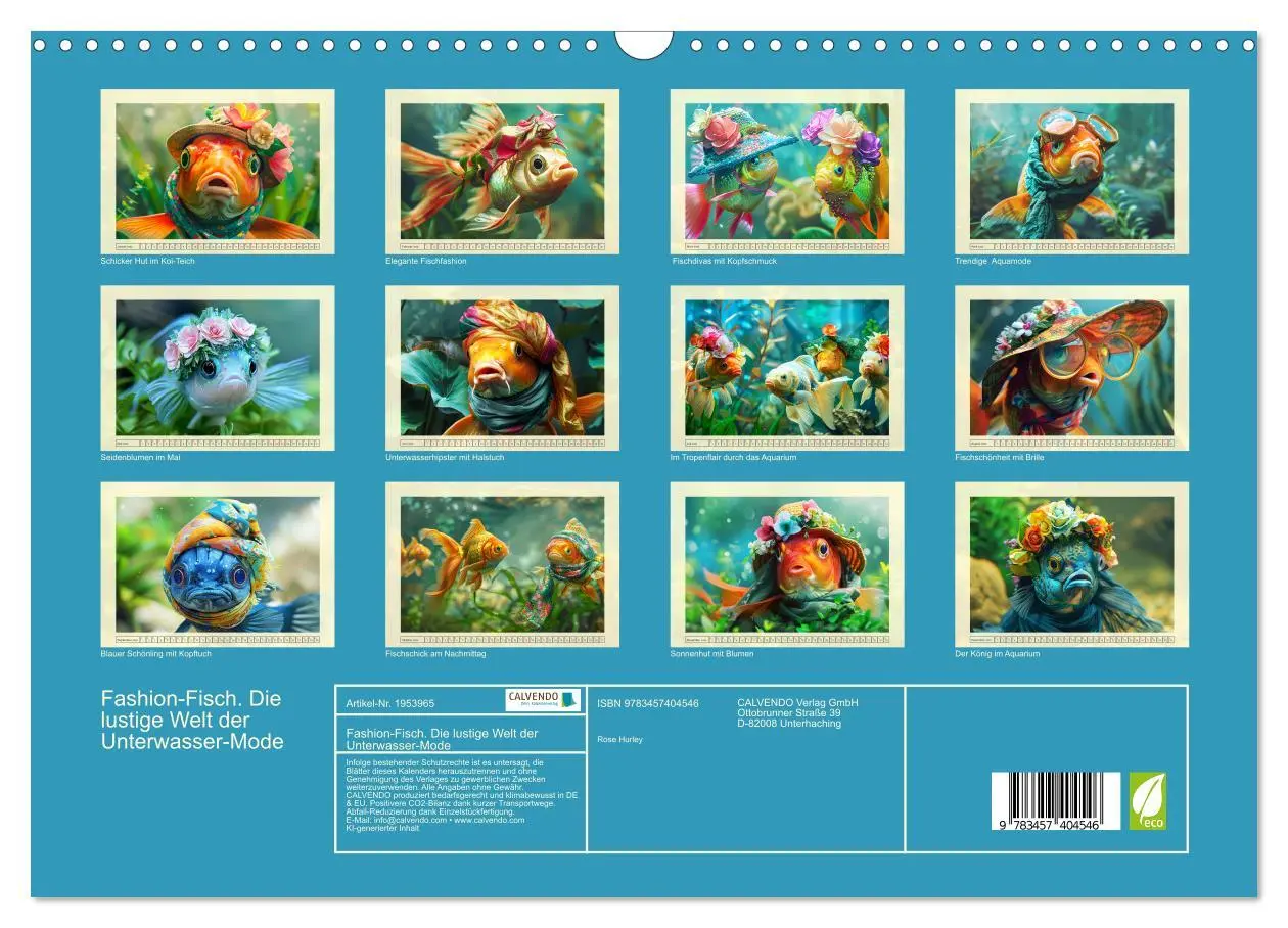 Bild: 9783457404546 | Fashion-Fisch. Die lustige Welt der Unterwasser-Mode (Wandkalender...