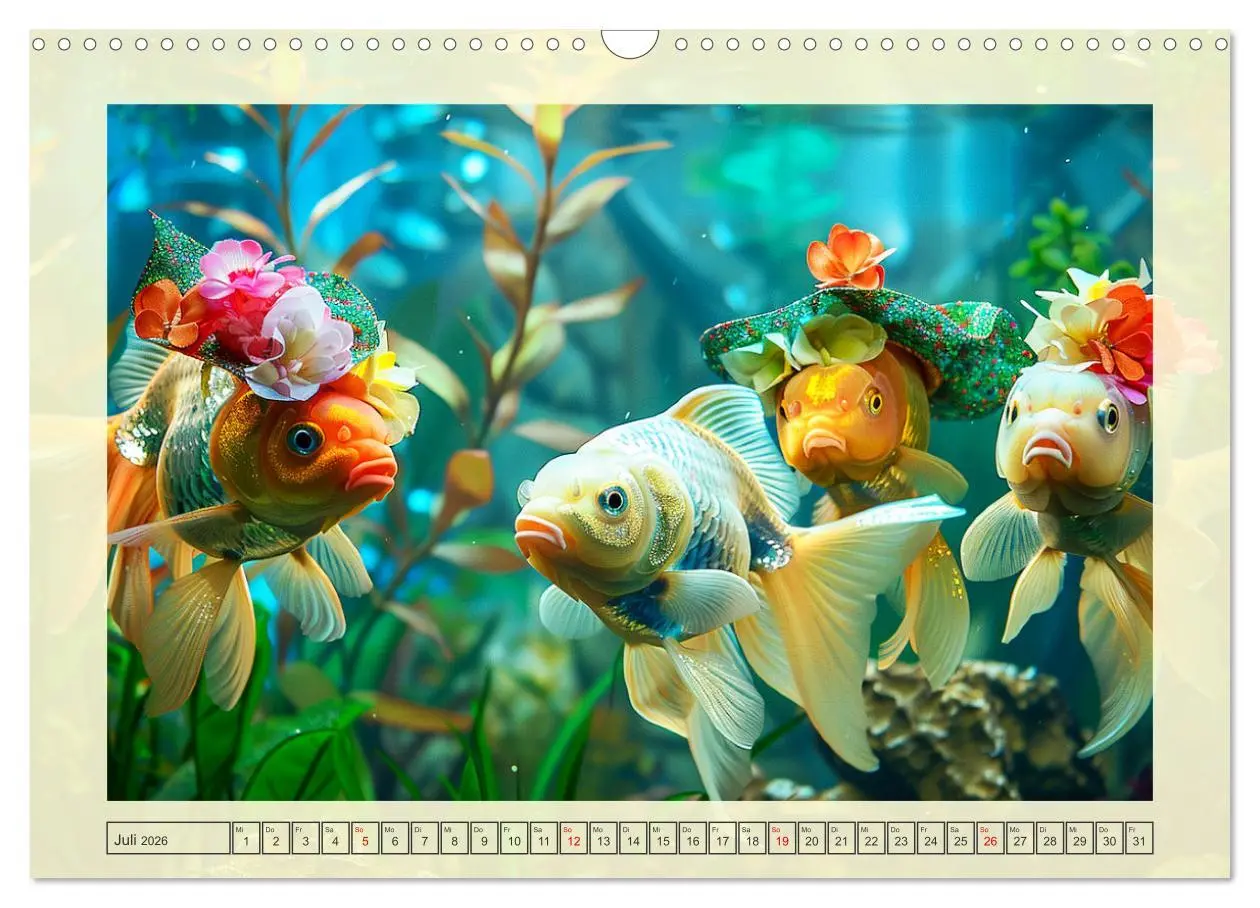 Bild: 9783457404546 | Fashion-Fisch. Die lustige Welt der Unterwasser-Mode (Wandkalender...