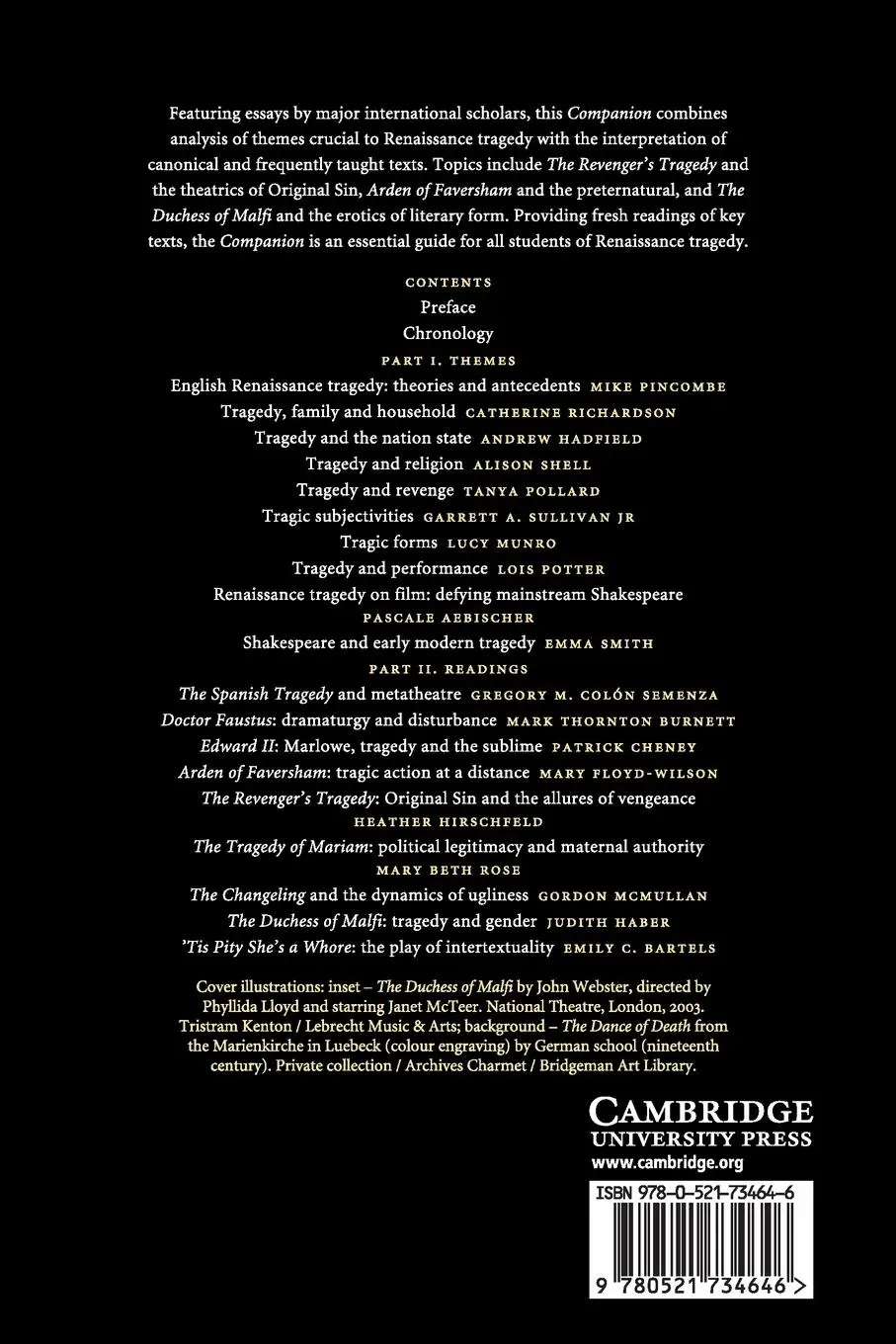 Rückseite: 9780521734646 | The Cambridge Companion to English Renaissance Tragedy | Smith (u. a.)