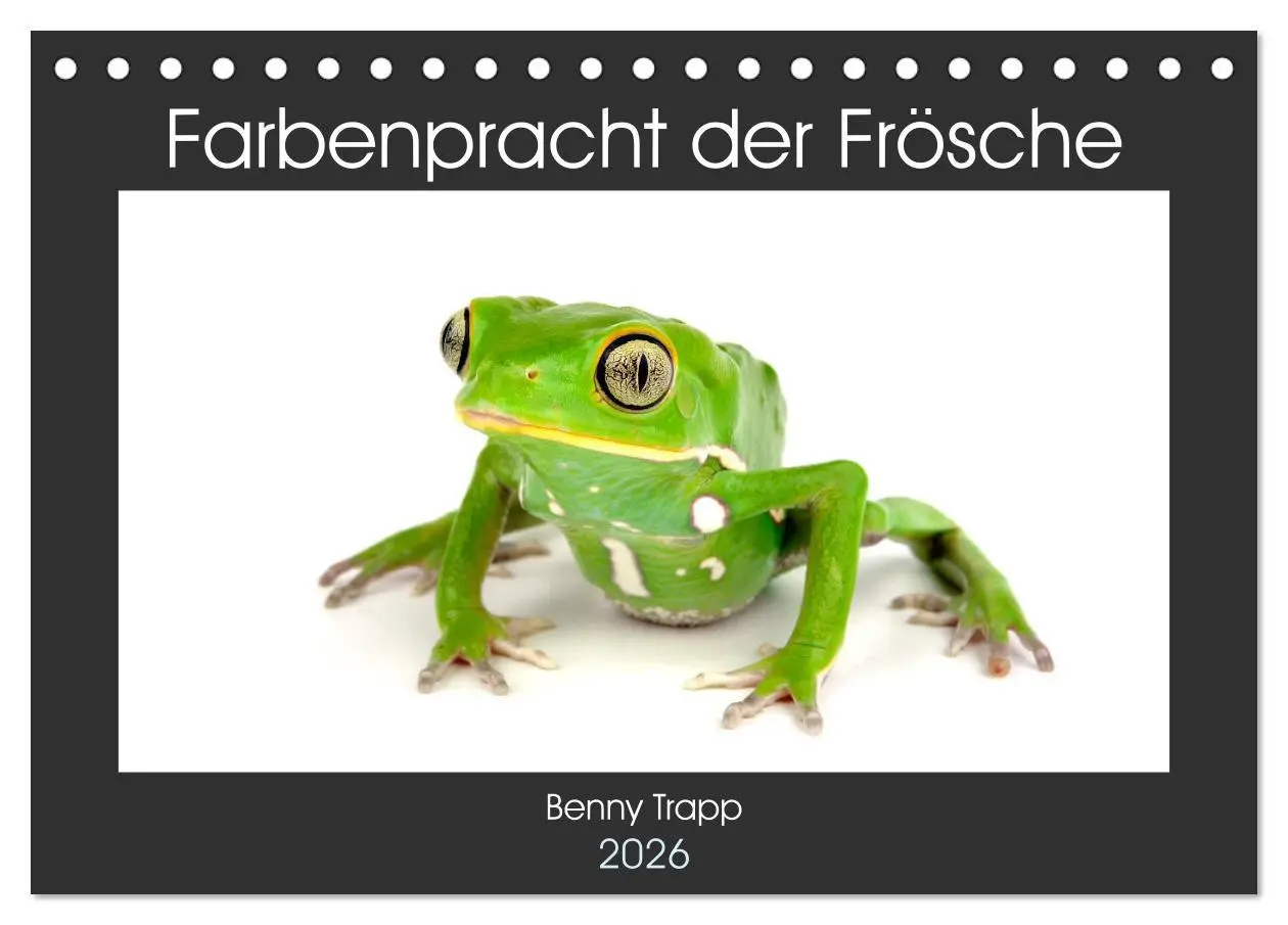 Cover: 9783457874646 | Farbenpracht der Frösche (Tischkalender 2026 DIN A5 quer), CALVENDO...