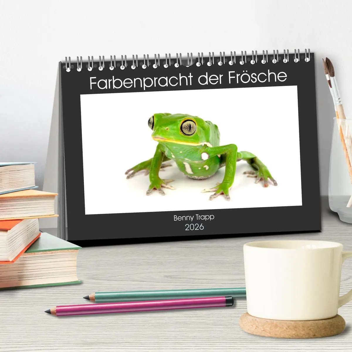 Bild: 9783457874646 | Farbenpracht der Frösche (Tischkalender 2026 DIN A5 quer), CALVENDO...