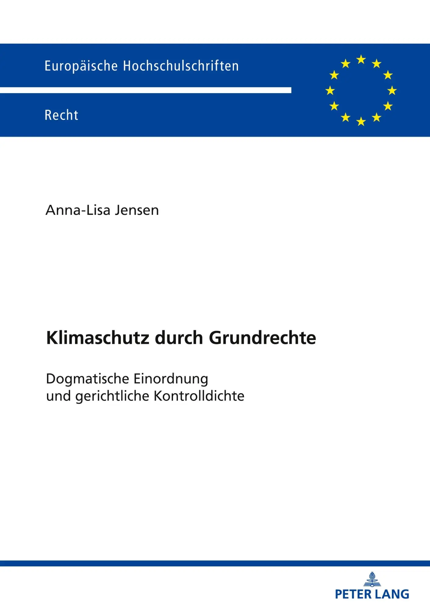 Cover: 9783631944646 | Klimaschutz durch Grundrechte | Anna-Lisa Jensen | Taschenbuch | 2026