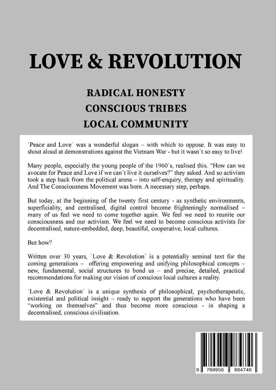 Rückseite: 9780956984746 | Love &amp; Revolution | Radical Honesty, Conscious Tribes, Local Community