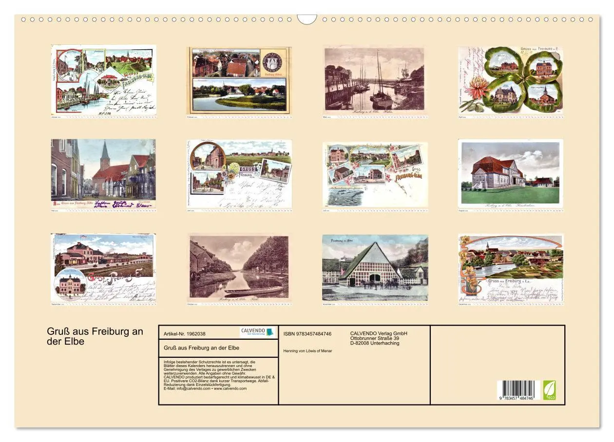 Bild: 9783457484746 | Gruß aus Freiburg an der Elbe (Wandkalender 2026 DIN A2 quer),...