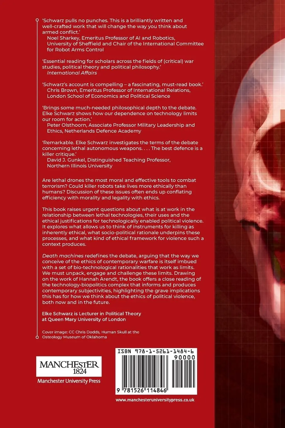 Rückseite: 9781526114846 | Death machines | The ethics of violent technologies | Elke Schwarz