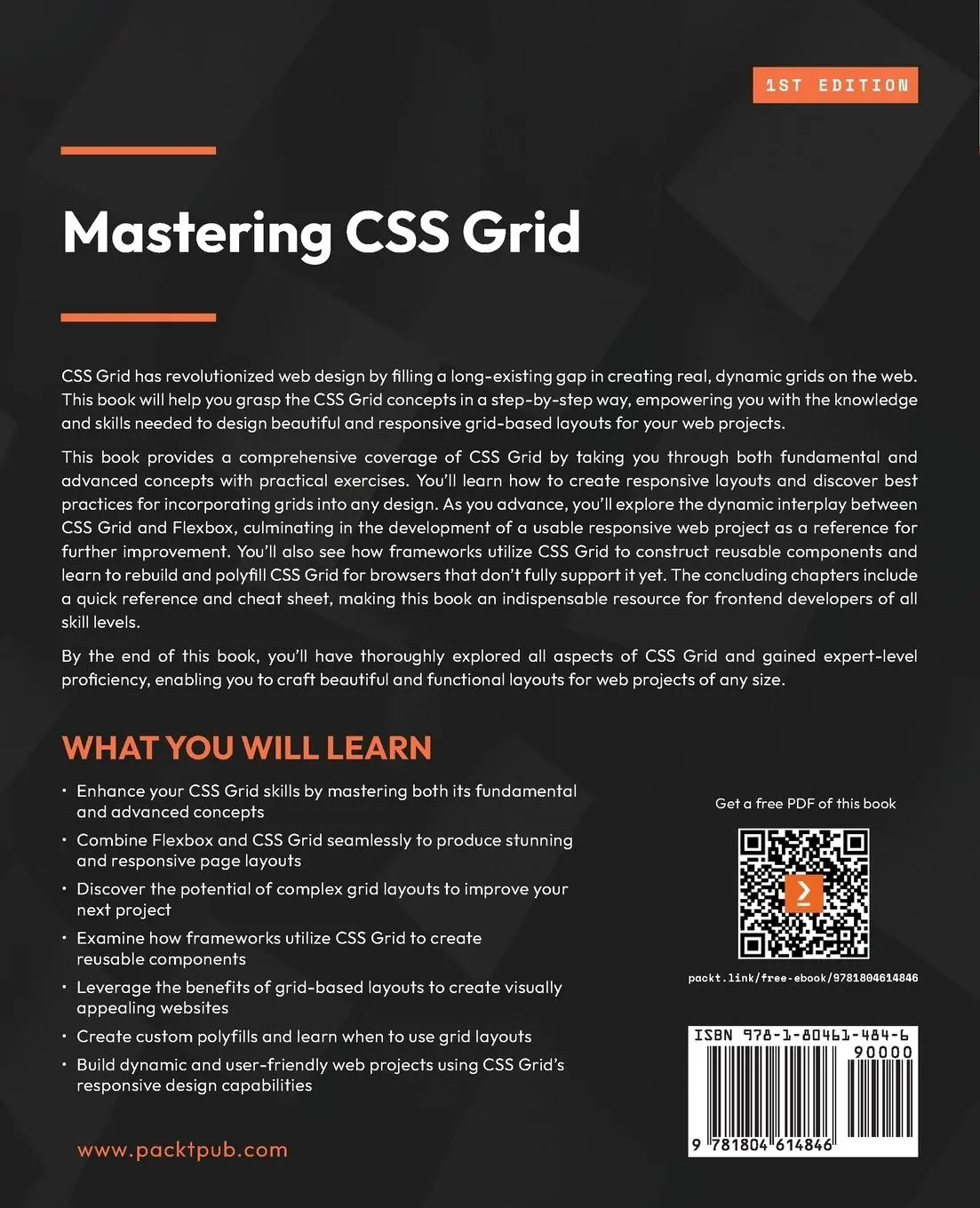 Rückseite: 9781804614846 | Mastering CSS Grid | Pascal Thormeier | Taschenbuch | Englisch | 2023