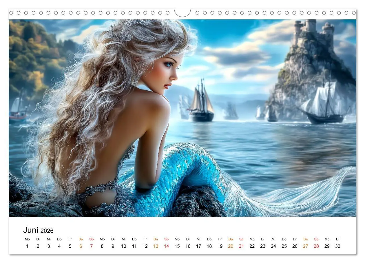 Bild: 9783457304846 | Geheimnisvolle Meerjungfrau (Wandkalender 2026 DIN A3 quer),...