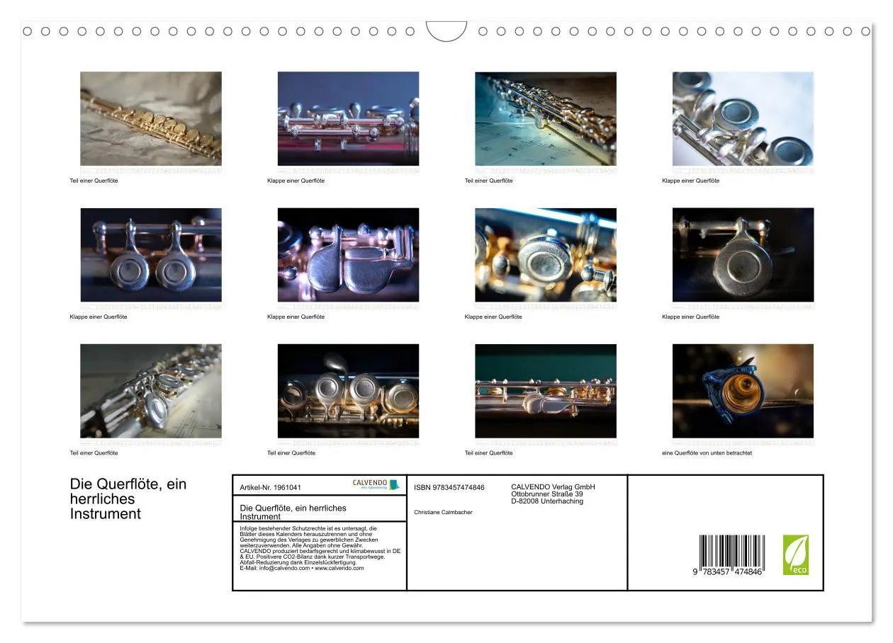 Bild: 9783457474846 | Die Querflöte, ein herrliches Instrument (Wandkalender 2026 DIN A3...