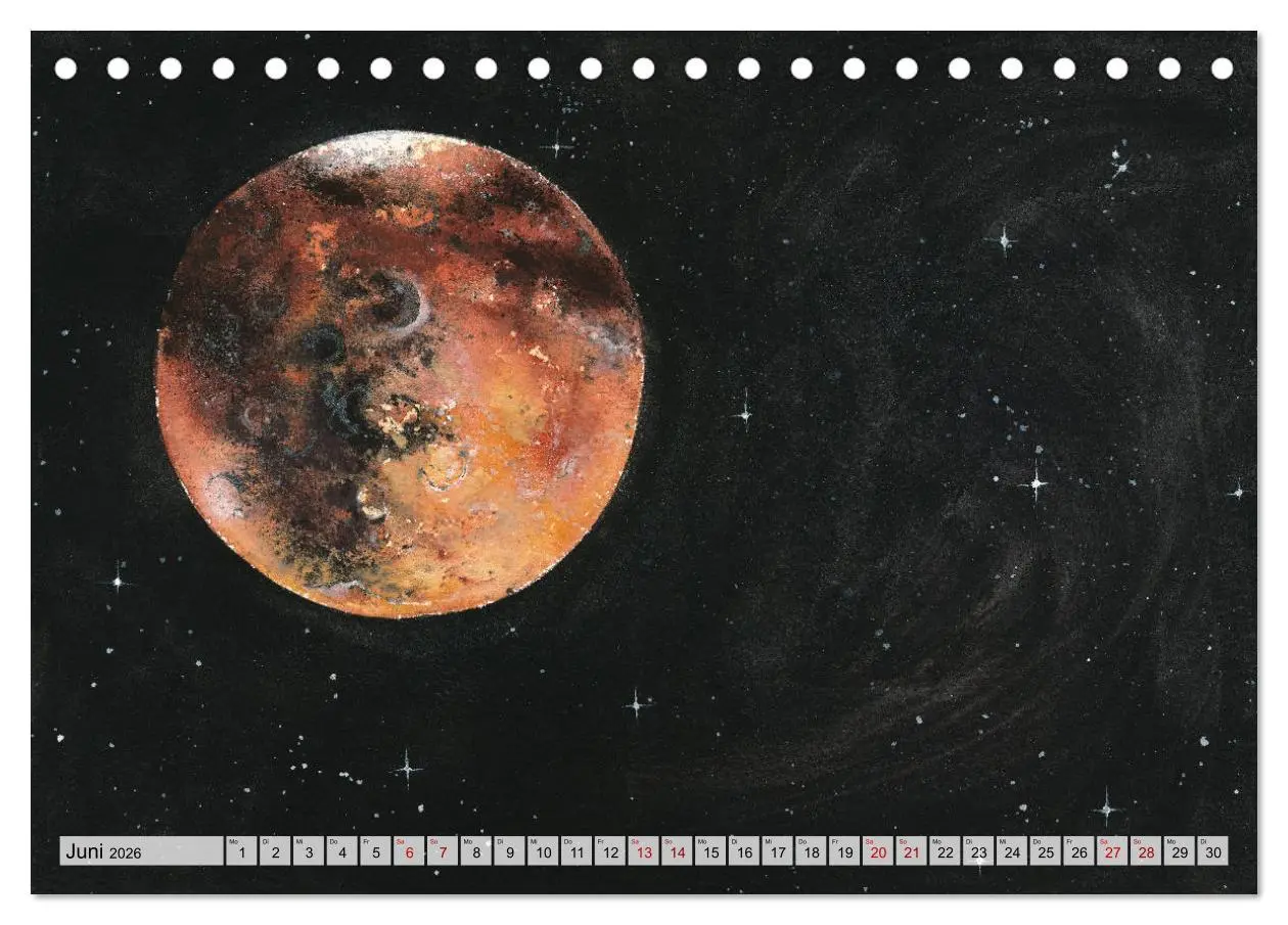 Bild: 9783457924846 | Gemaltes Weltall (Tischkalender 2026 DIN A5 quer), CALVENDO...