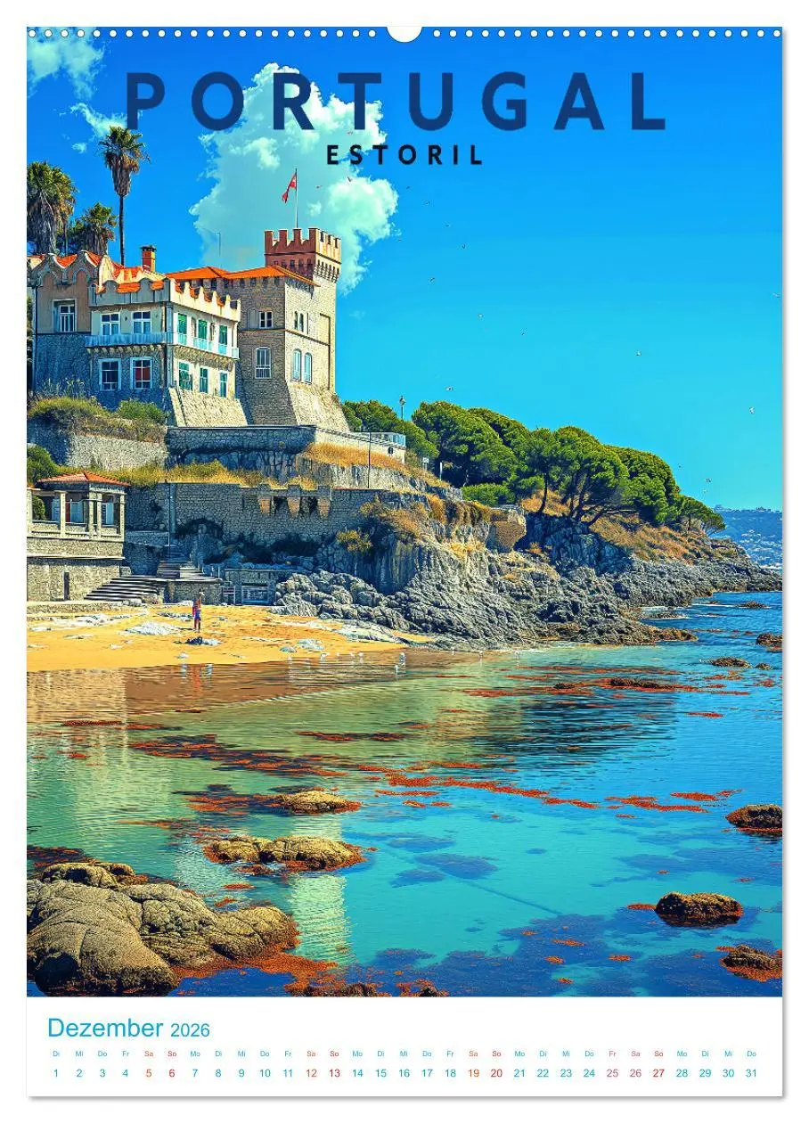 Bild: 9783516324846 | Portugal - Old School Poster Style (Wandkalender 2026 DIN A2 hoch),...