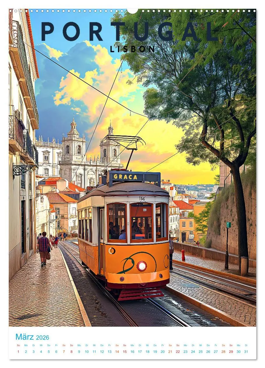 Bild: 9783516324846 | Portugal - Old School Poster Style (Wandkalender 2026 DIN A2 hoch),...