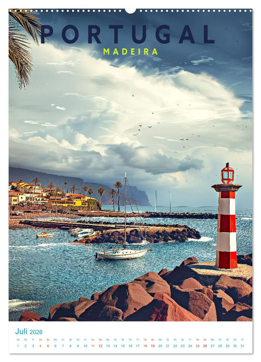 Bild: 9783516324846 | Portugal - Old School Poster Style (Wandkalender 2026 DIN A2 hoch),...