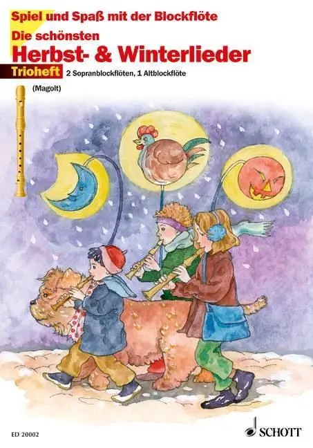 Cover: 9783795754846 | Die schönsten Herbst- &amp; Winterlieder, für 2 Sopranblockflöten u. 1...