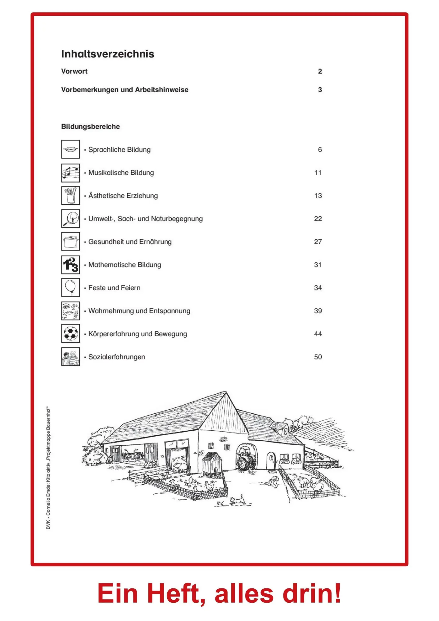 Bild: 9783867404846 | Kita aktiv Projektmappe Bauernhof | Cornelia Emde | Taschenbuch | 2014