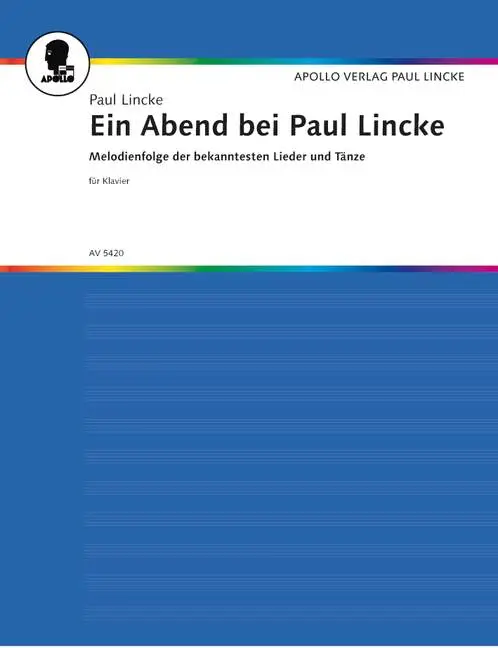 Cover: 9790203914846 | One Afternoon by Paul Lincke | A big potpourri for singing - original