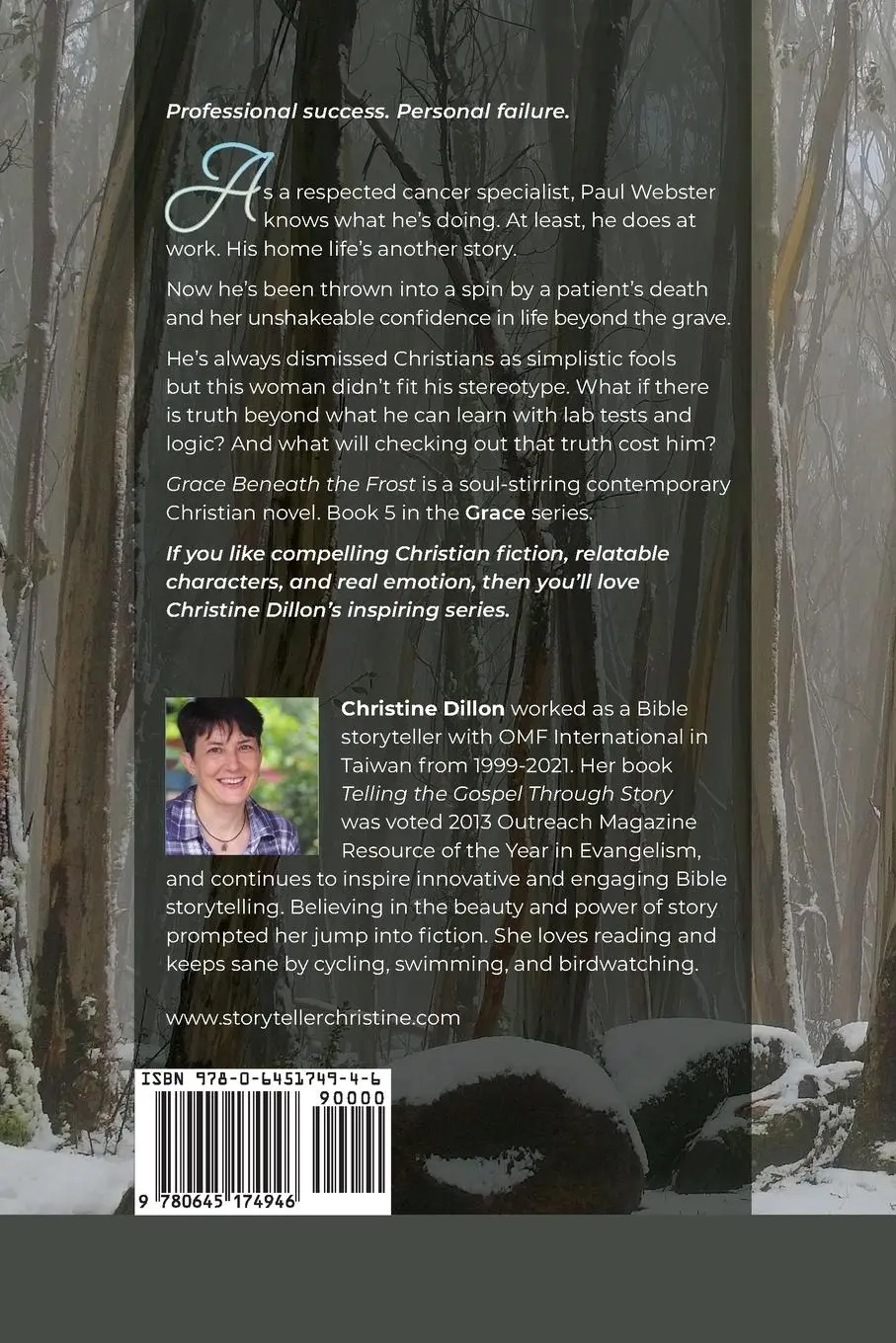 Rückseite: 9780645174946 | Grace Beneath the Frost | Large Print edition | Christine Dillon