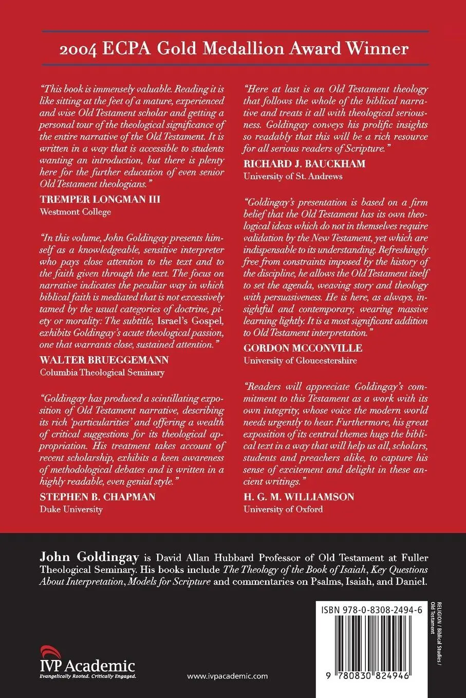 Rückseite: 9780830824946 | Old Testament Theology | Israel's Gospel | John Goldingay | Buch