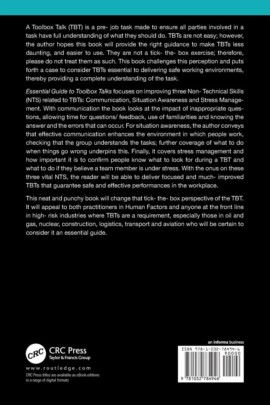Rückseite: 9781032784946 | Essential Guide to Toolbox Talks | Scott Moffat | Taschenbuch | 2024
