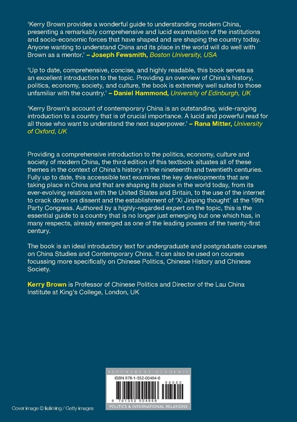 Rückseite: 9781352004946 | Contemporary China | Kerry Brown | Taschenbuch | XXVI | Englisch