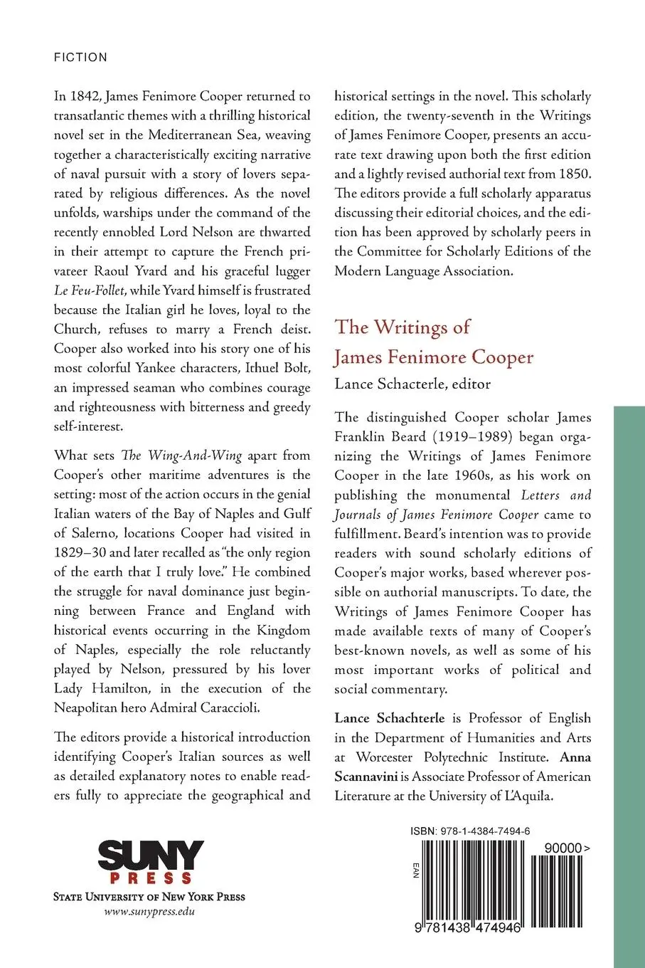 Rückseite: 9781438474946 | The Wing-and-Wing, Or Le Feu-Follet | A Tale | James Fenimore Cooper