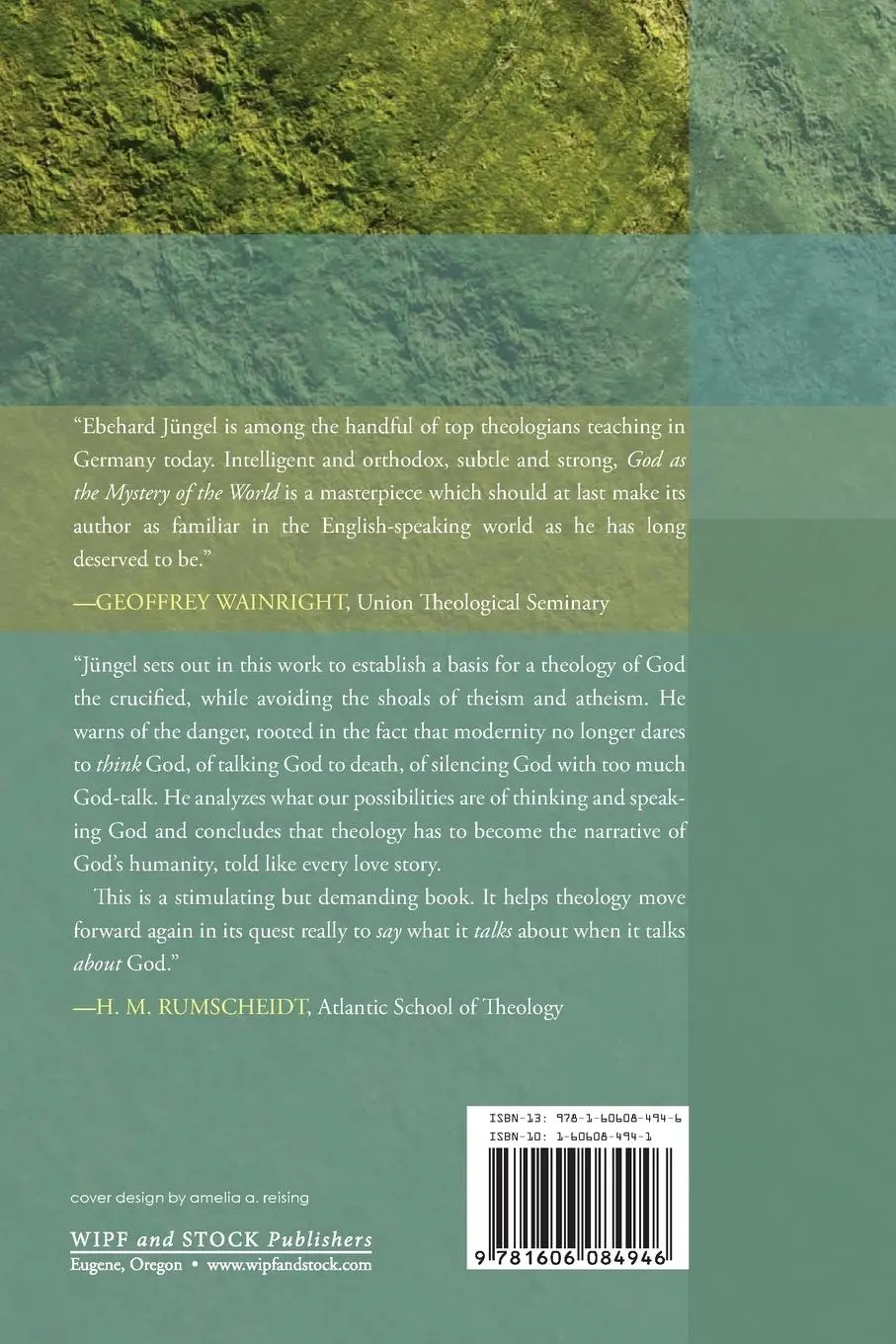 Rückseite: 9781606084946 | God as the Mystery of the World | Eberhard Jüngel | Taschenbuch | 2009