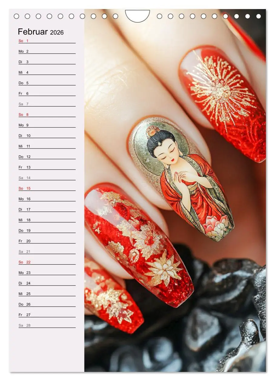 Bild: 9783516244946 | Nageldesign. Außergewöhnliche Fingernägel (Wandkalender 2026 DIN A4...