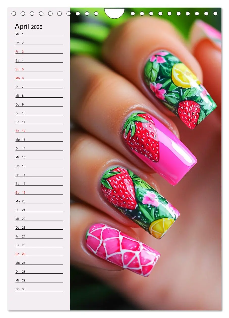 Bild: 9783516244946 | Nageldesign. Außergewöhnliche Fingernägel (Wandkalender 2026 DIN A4...