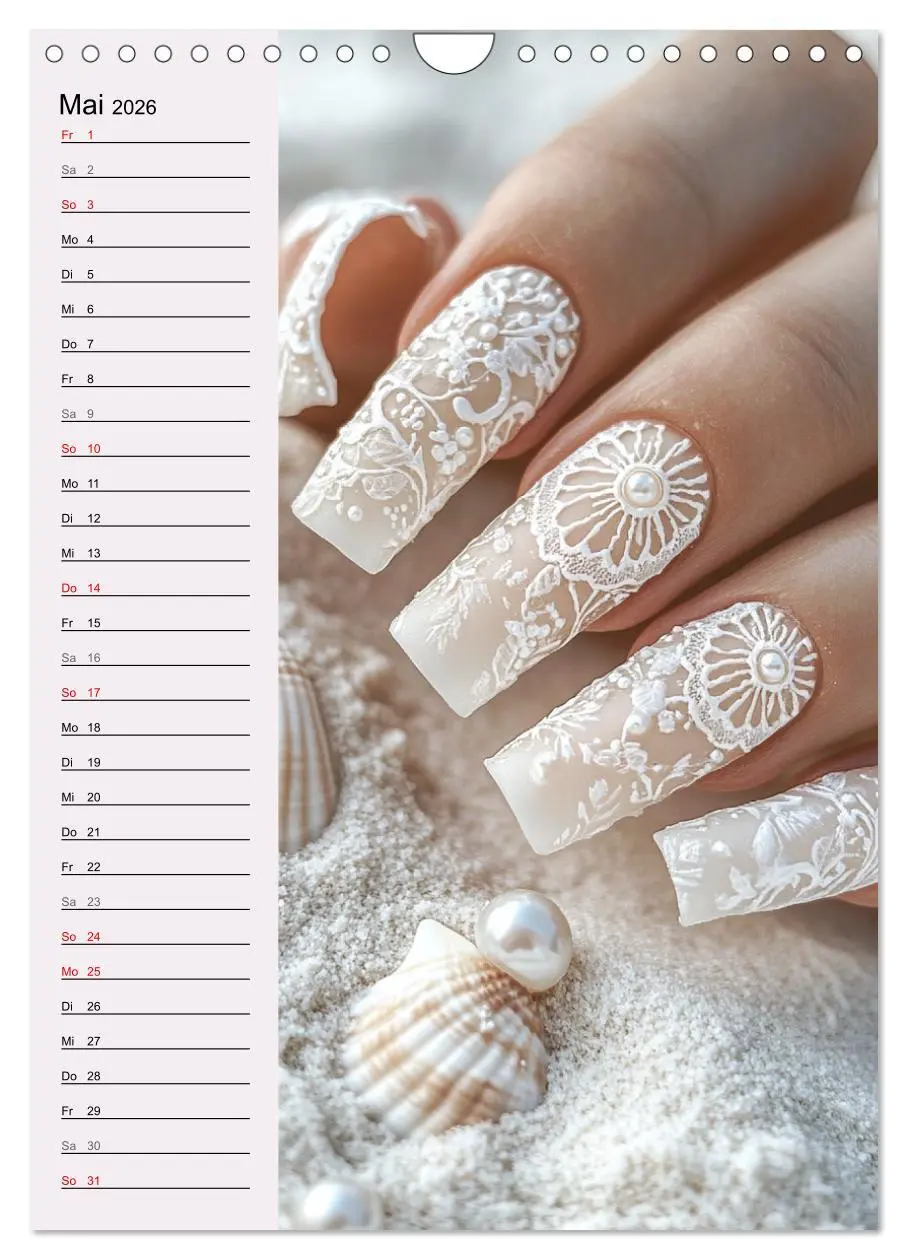 Bild: 9783516244946 | Nageldesign. Außergewöhnliche Fingernägel (Wandkalender 2026 DIN A4...