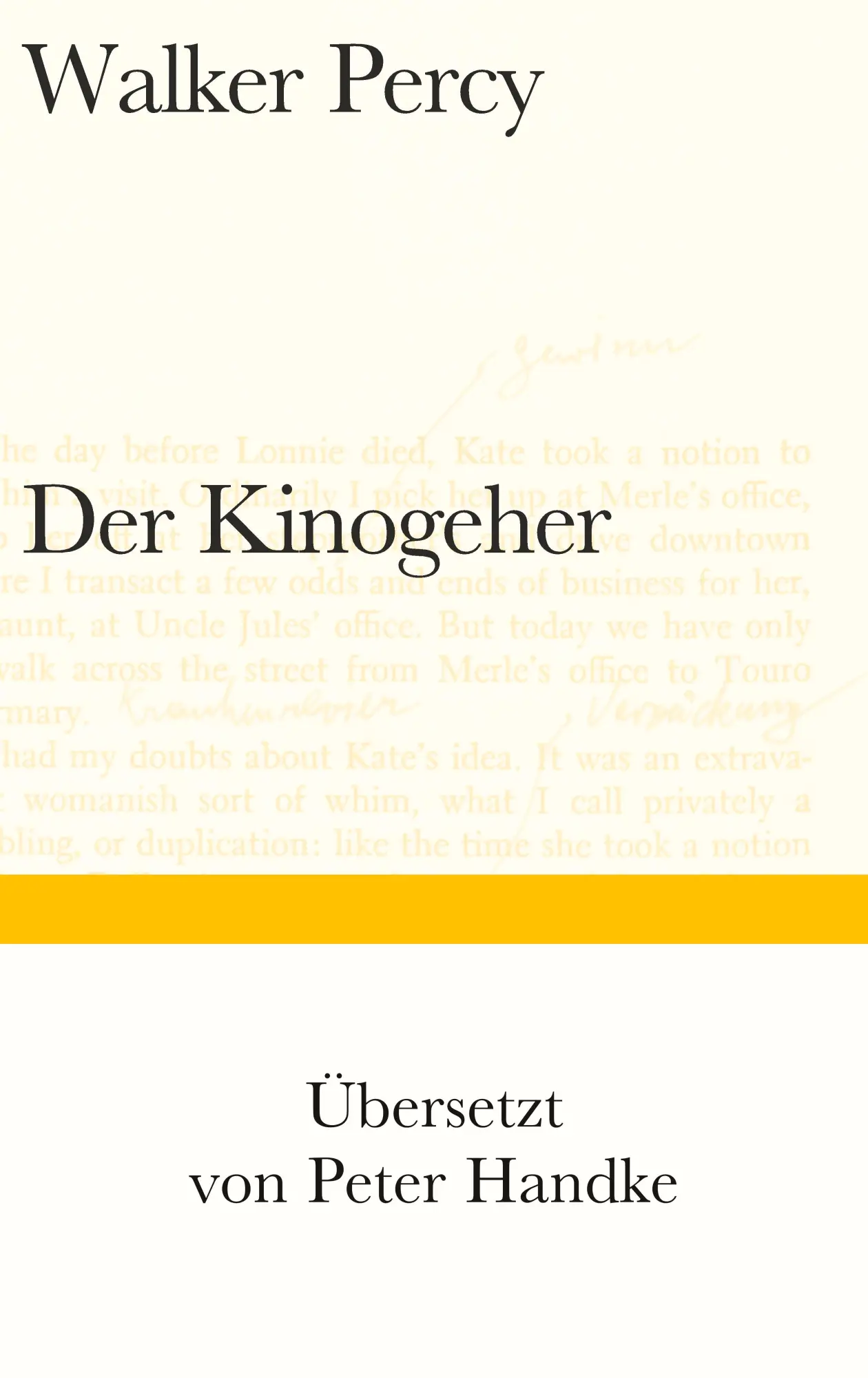 Cover: 9783518224946 | Der Kinogeher | Walker Percy | Buch | Bibliothek Suhrkamp | 222 S.
