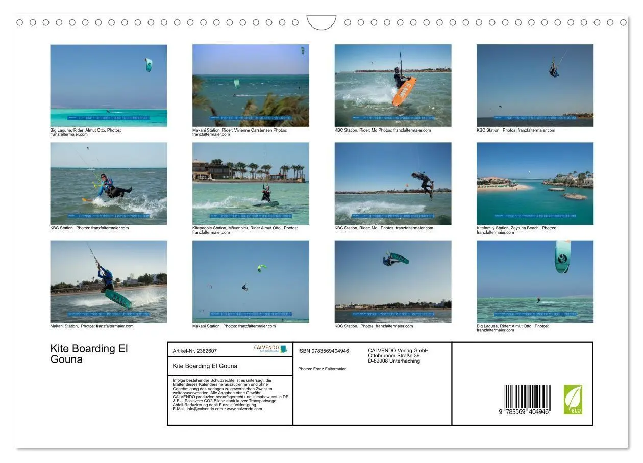 Bild: 9783569404946 | Kite Boarding El Gouna (Wandkalender 2027 DIN A3 quer), CALVENDO...