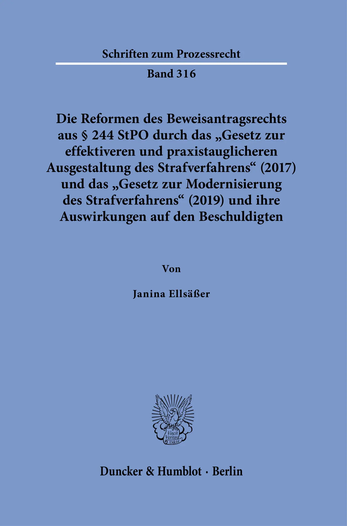 Cover: 9783428195046 | Die Reformen des Beweisantragsrechts aus § 244 StPO durch das...