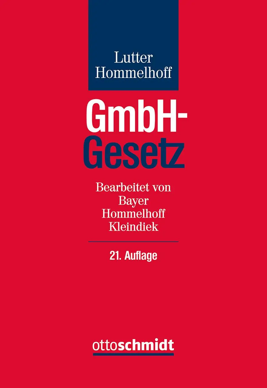 Cover: 9783504325046 | GmbH-Gesetz | Buch | 2114 S. | Deutsch | 2023 | Schmidt , Dr. Otto